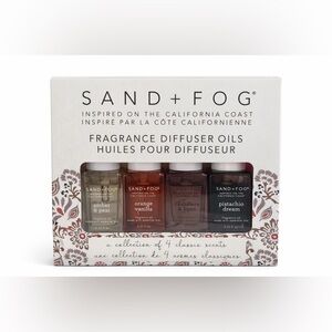 SAND + FOG Fragrance Diffuser Oils Set - Amber, Orange, Cashmere, Pistachio
